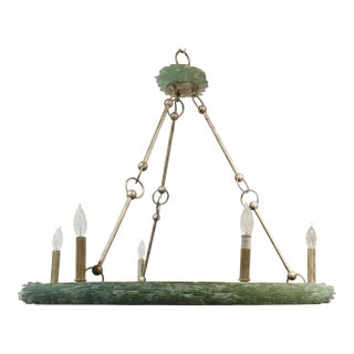 Currey & Company Modern Sea Glass Chandelier For Sale