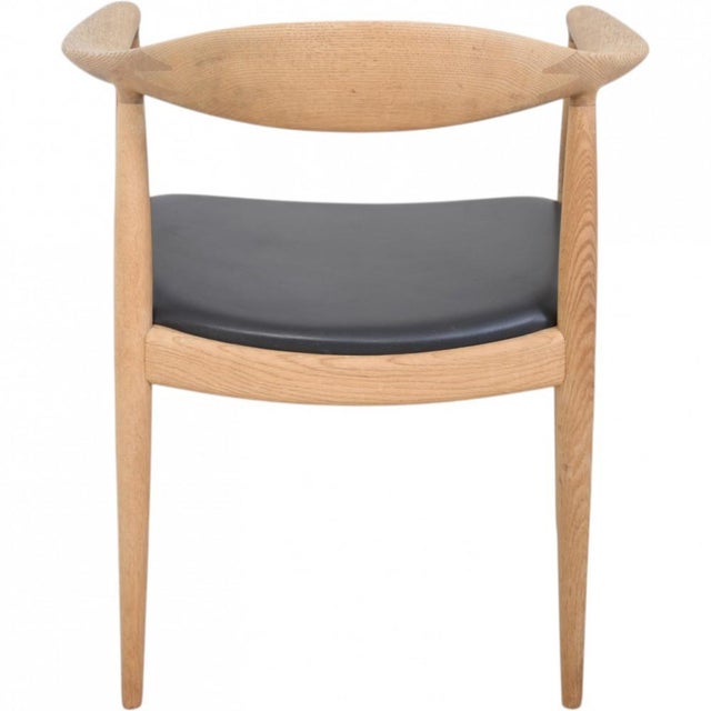 JH503 The Chair in Oak and Black Leather by Hans Wegner, 1960s For Sale - Image 12 of 18