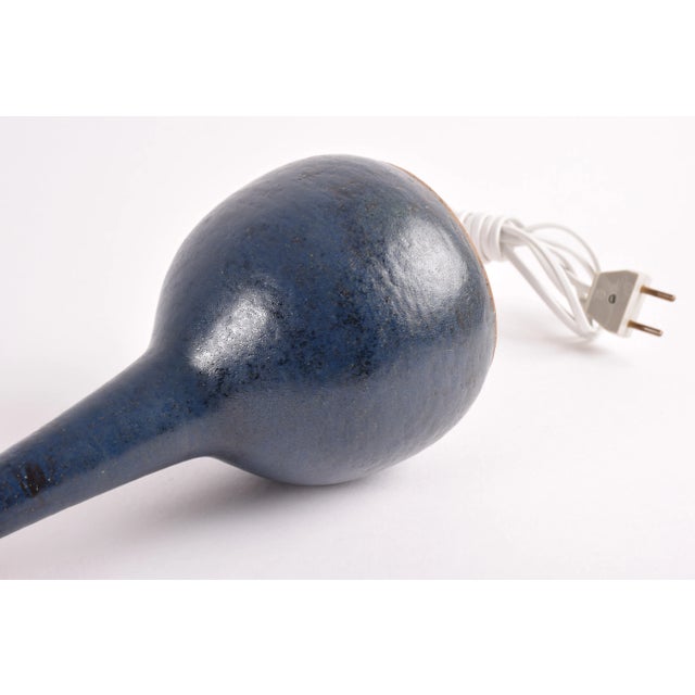 Brown Mid-Century Modern Danish Ceramic Table Lamp from Palshus, 1960s For Sale - Image 8 of 11