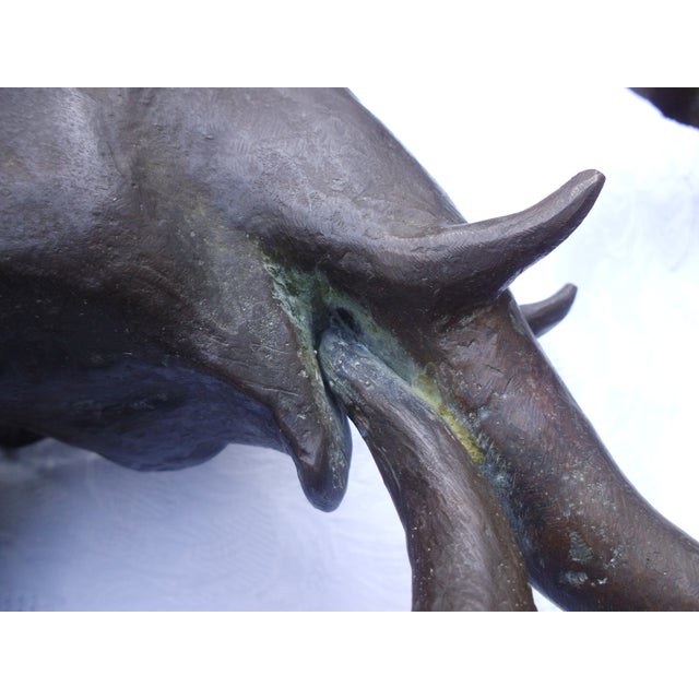 Large Elephant Sculpture in Brass, Copper, and Bronze, 1970s For Sale - Image 14 of 18