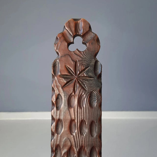 Wood Spanish Wooden Stool, 1960s For Sale - Image 7 of 10