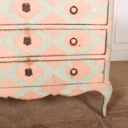 Italian Painted Marble Top Commode, 1890s For Sale - Image 5 of 10