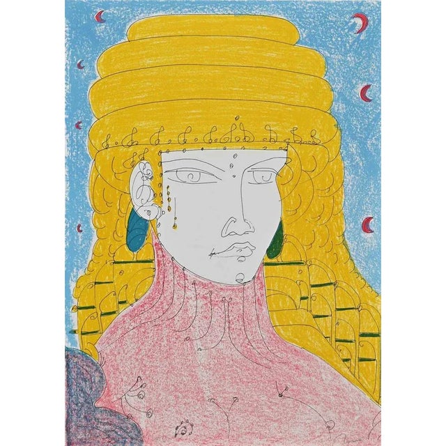 Tono Zancanaro, Poppea, Lithograph, 1981 For Sale - Image 3 of 3