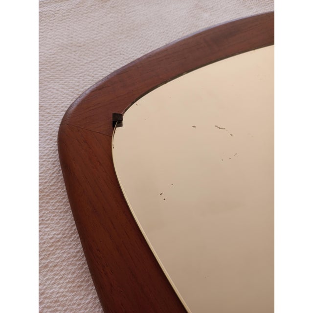 Scandinavian Wall Mirror with Teak Frame, 1950s For Sale - Image 6 of 11