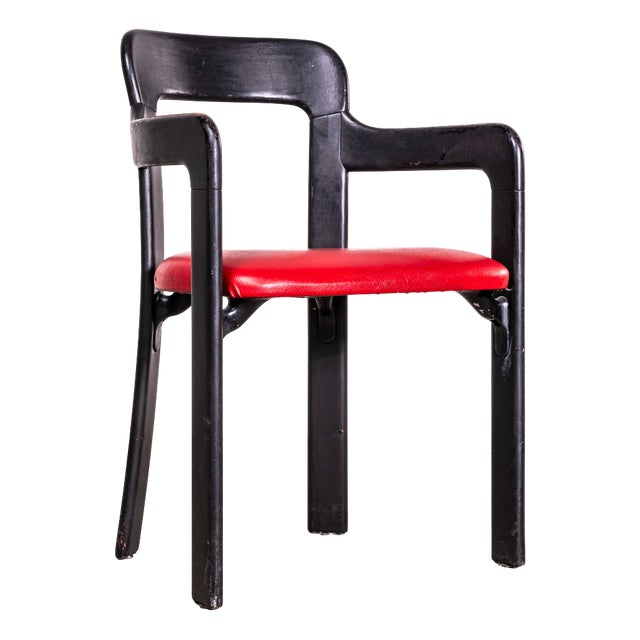 Ebonised Upholstered Armchair by Bruno Rey, 1970s For Sale