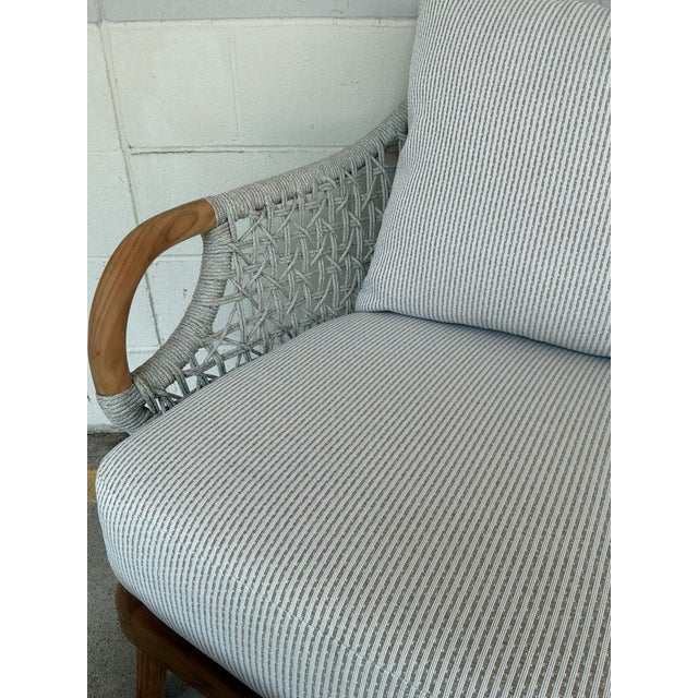 Wood Made Goods Organic Modern Teak Tessa Lounge Chair and Ottoman For Sale - Image 7 of 11