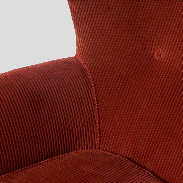 Textile Wingback Lounge Chair by Theo Ruth For Sale - Image 7 of 7
