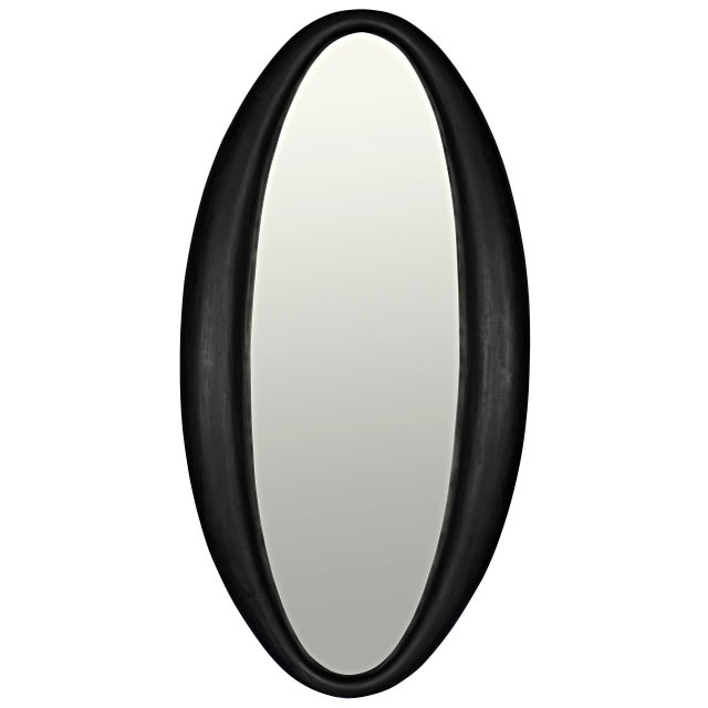 Mid-Century Modern NOIR Woolsey Mirror, Charcoal Black For Sale - Image 3 of 3
