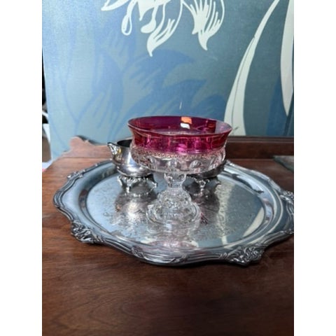 Glass Mid 20th Century Charming Crown Candy Dish For Sale - Image 7 of 7