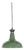 Industrial Green Enamel Pendant Lamp, 1940s For Sale