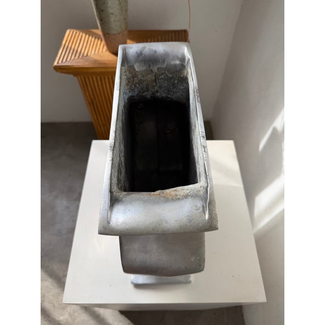 Vintage Cast Aluminum Vase, 1970s For Sale - Image 11 of 18