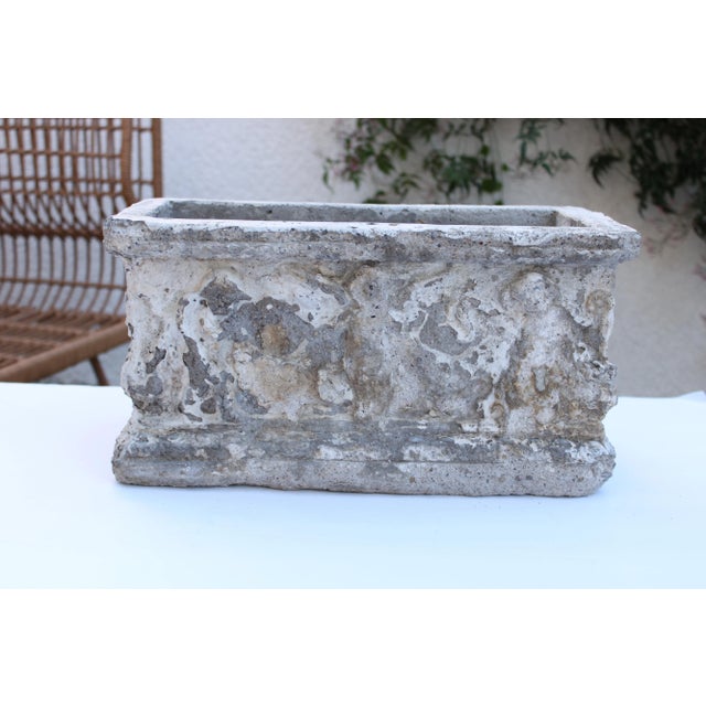 English 19th Century French Cast Stone Garden Cherub Planter For Sale - Image 3 of 5