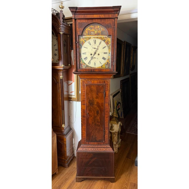 Wood Early 19th Century Scottish Regency Grandfather Clock For Sale - Image 7 of 12