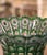 Traditional Mid-Century Bohemian Cut-to-Clear Green Crystal Compote With Starburst Motifs For Sale - Image 3 of 8