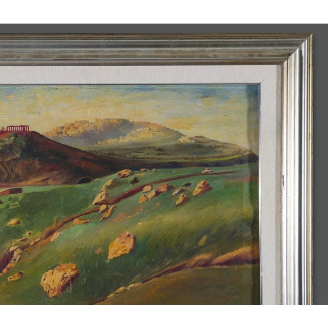 Early 20th Century Konstantinos Maleas Credited Acropolis Painting For Sale - Image 11 of 14