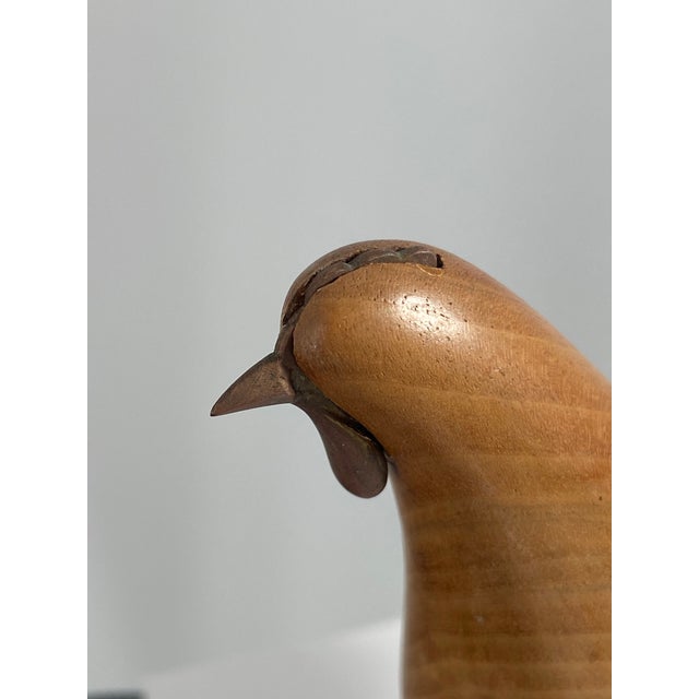 1930s Hagenauer Wiener Werkstätte Hand-Carved Wooden Chicken Sculpture For Sale - Image 9 of 12