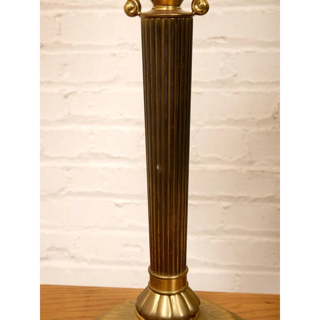 Brass Mid 20th Century Neoclassical Brass Table Lamp For Sale - Image 8 of 8