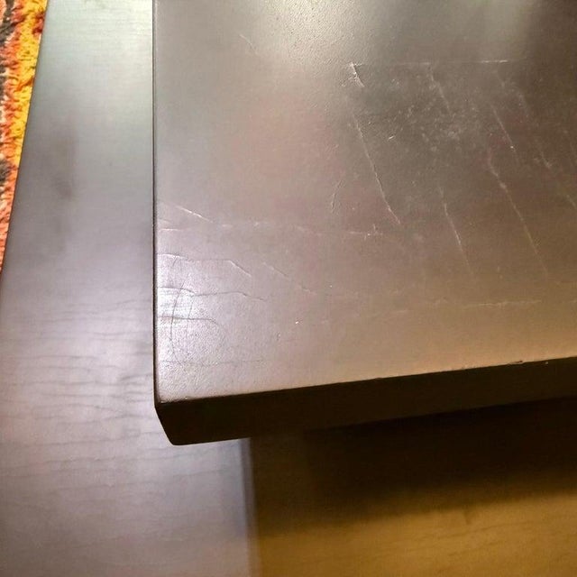 1940s Art Deco Black Lacquered Tiered Side Table in the Style of Paul Frankl For Sale - Image 12 of 12