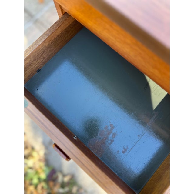 Brown Danish Mid Century Modern Teak Executive Desk by Domino Møbler C 1960s For Sale - Image 8 of 9