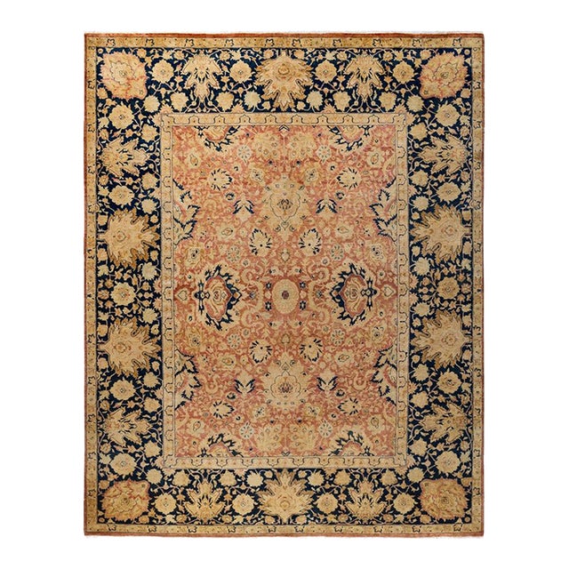 Mogul, One-of-a-Kind Hand-Knotted Area Rug in Orange, 8' 2" x 10' 1" For Sale