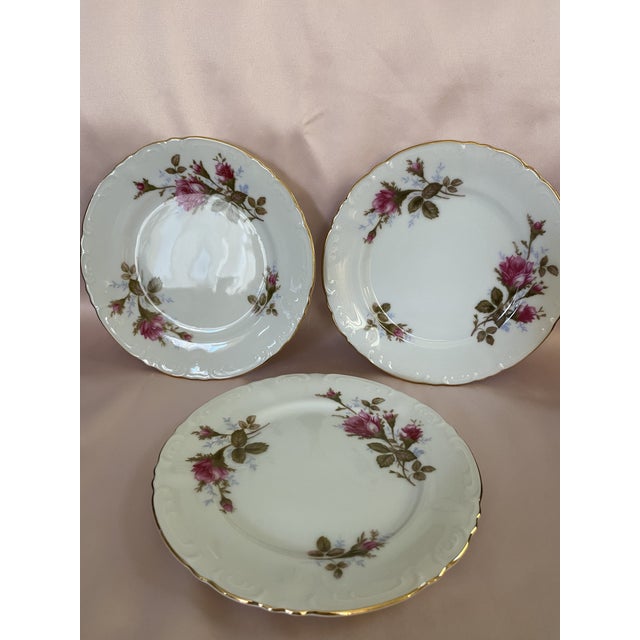 Rare 1940s Royal Rose Fine China of Japan Side Plates With 24k Gold