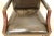 Victorian Vintage Kindel Armchair With Worn Distressed Black Leather For Sale - Image 3 of 12