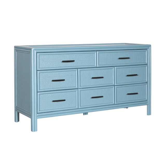 Not Yet Made - Made To Order Bermuda Eight-Drawer Dresser - Pool Blue For Sale - Image 5 of 9