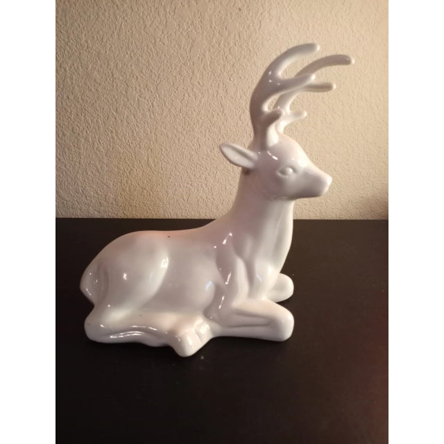 1980s White Porcelain Deer Figurine For Sale In Dallas - Image 6 of 7