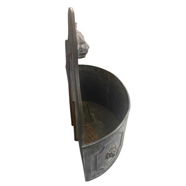 1970s 1970s Lead Lion Mask Garden/Patio Wall Fountain With Basin For Sale - Image 5 of 6