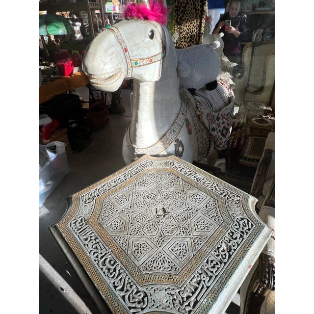 Gray 1970s Hand Carved Grey Antique Table For Sale - Image 8 of 10