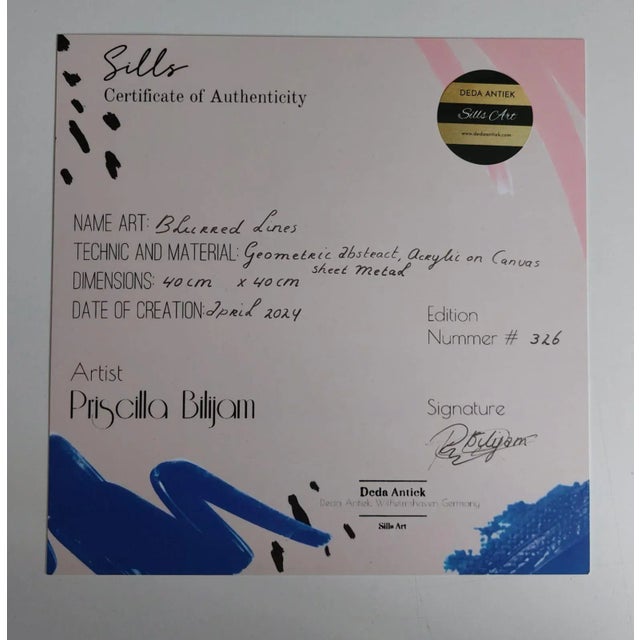 Priscilla Bilijam, Blurred Lines, 2024, Mixed Media on Canvas For Sale - Image 4 of 5