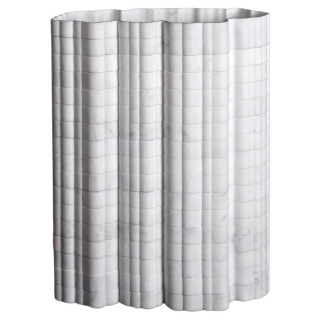 Stripes A3 Decorative Vase in Statuario Marble by Bufalini Marmi For Sale - Image 17 of 17