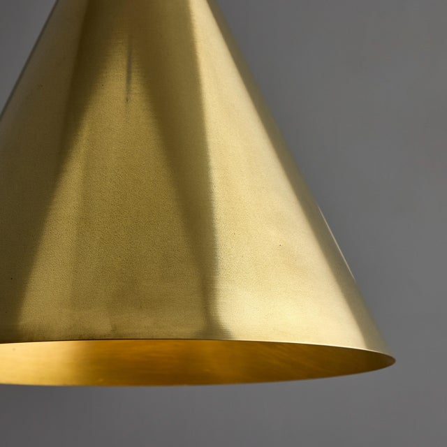 Örsjö Hans-Agne Jakobsson Polished Brass 'Tratten' Pendant For Sale - Image 4 of 11