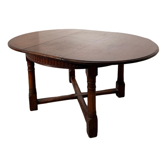 New England Oval Extendable Dining Table For Sale