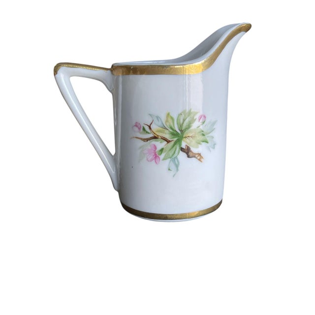 1980s Andrea by Sadek porcelain sugar and creamer with gold trim, made in Japan. Vintage and rare. Very nice set, no chips...