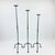 Hand Forged Iron Candelabra Set of 3 (95-115cm) Antique Copper Finish Straight Stem with Compact Arched Base For Sale - Image 6 of 6
