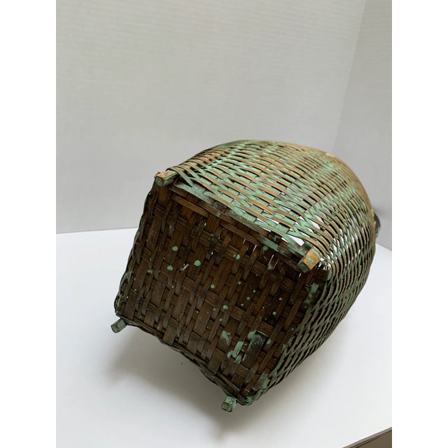 Farmhouse Vintage Asian Chinoiserie Decor and Storage Basket For Sale - Image 3 of 9