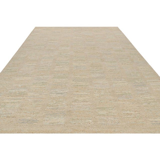 2010s Rug & Kilim’s Scandinavian Style Rug in Beige, With Colorful Geometric Patterns For Sale - Image 5 of 7