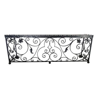 Spanish Wrought Iron Console W/ Sectioned Slated Top C. 1920 For Sale