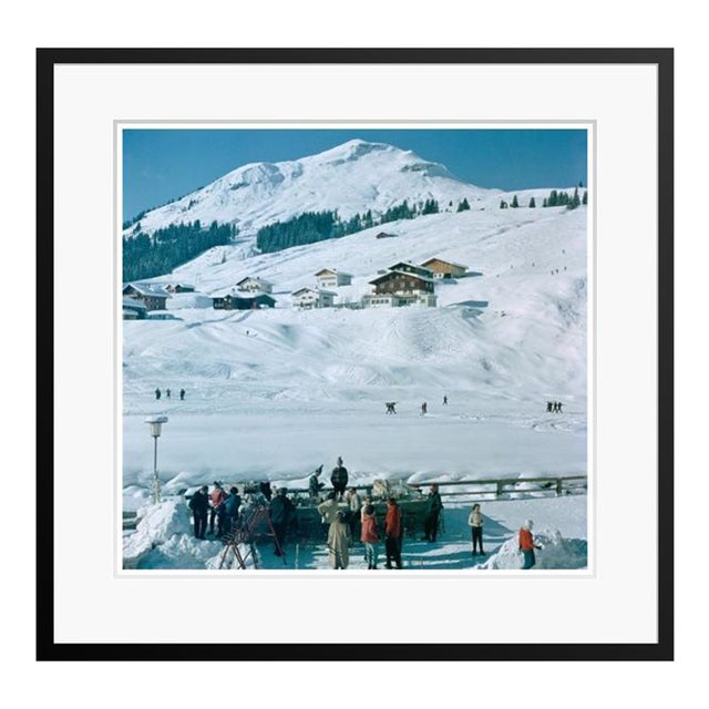 Ice Bar in Lech 1960 by Slim Aarons Framed C Print For Sale