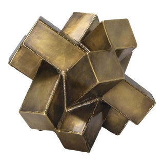 Regina Andrew Abstract Sculpture in Brass For Sale