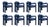 Double Arch Dining Chairs in Navy Blue Cotton Velvet from Insidherland, Set of 8 For Sale