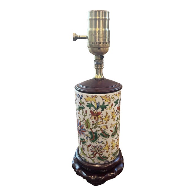 Hand-Painted Antique Chinese Vase Lamp With a Storied Provenance! For Sale