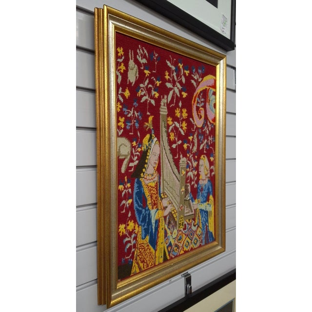 Rosemary Pipkin Jackson (American 20th Century), Excerpt From Unicorn Tapestry #3, 16th Century, Needlework, Framed For Sale - Image 4 of 11