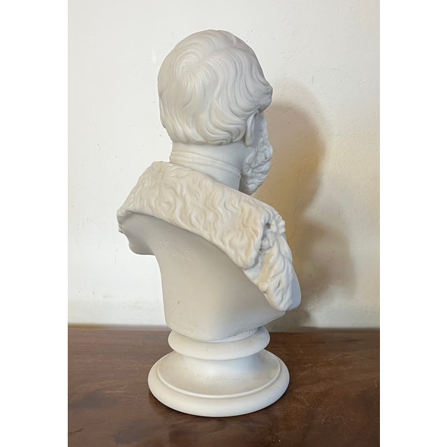 White Antique 19th Century English Copeland Parian Porcelain Portrait Bust of a Victorian Bearded Gentleman For Sale - Image 8 of 18