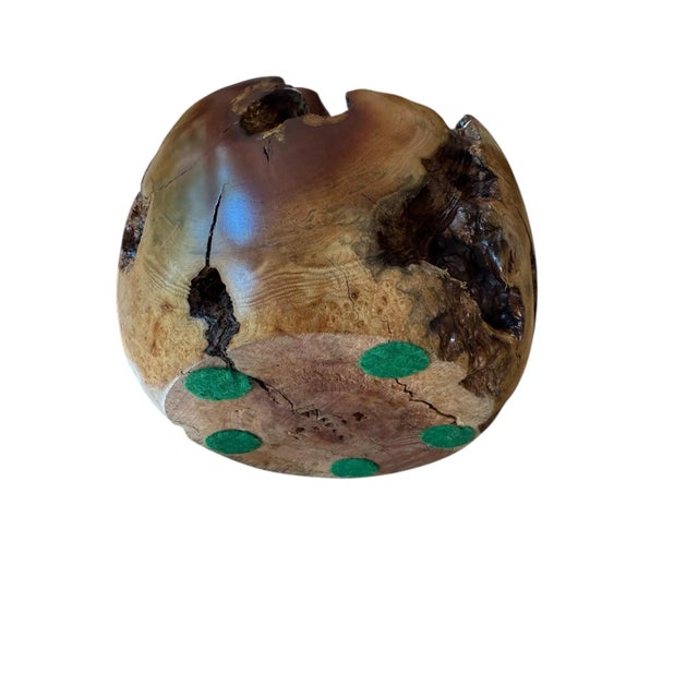 Burlwood Hand Turned Vase Brutalist Decor For Sale - Image 10 of 11