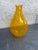 Mid-Century Modern John Geci Vase Yellow Amber Art Glass White Cane Webbing 9 1/4” H For Sale - Image 3 of 6