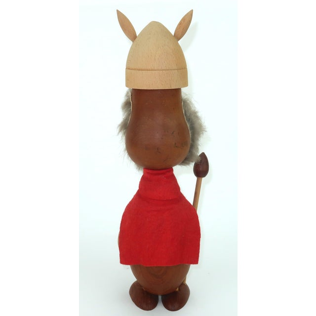 Large Mid 20th Century Danish Modern Teak Viking Figurine, 1960's For Sale In Atlanta - Image 6 of 12