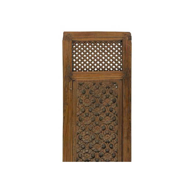 Wood Vintage Restored Relief Floral Motif Rectangular Wood Wall Panel B For Sale - Image 7 of 12