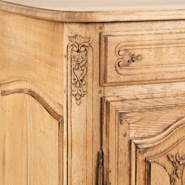 19th Century Large French Carved Bleached Oak Sideboard Buffet For Sale - Image 6 of 18